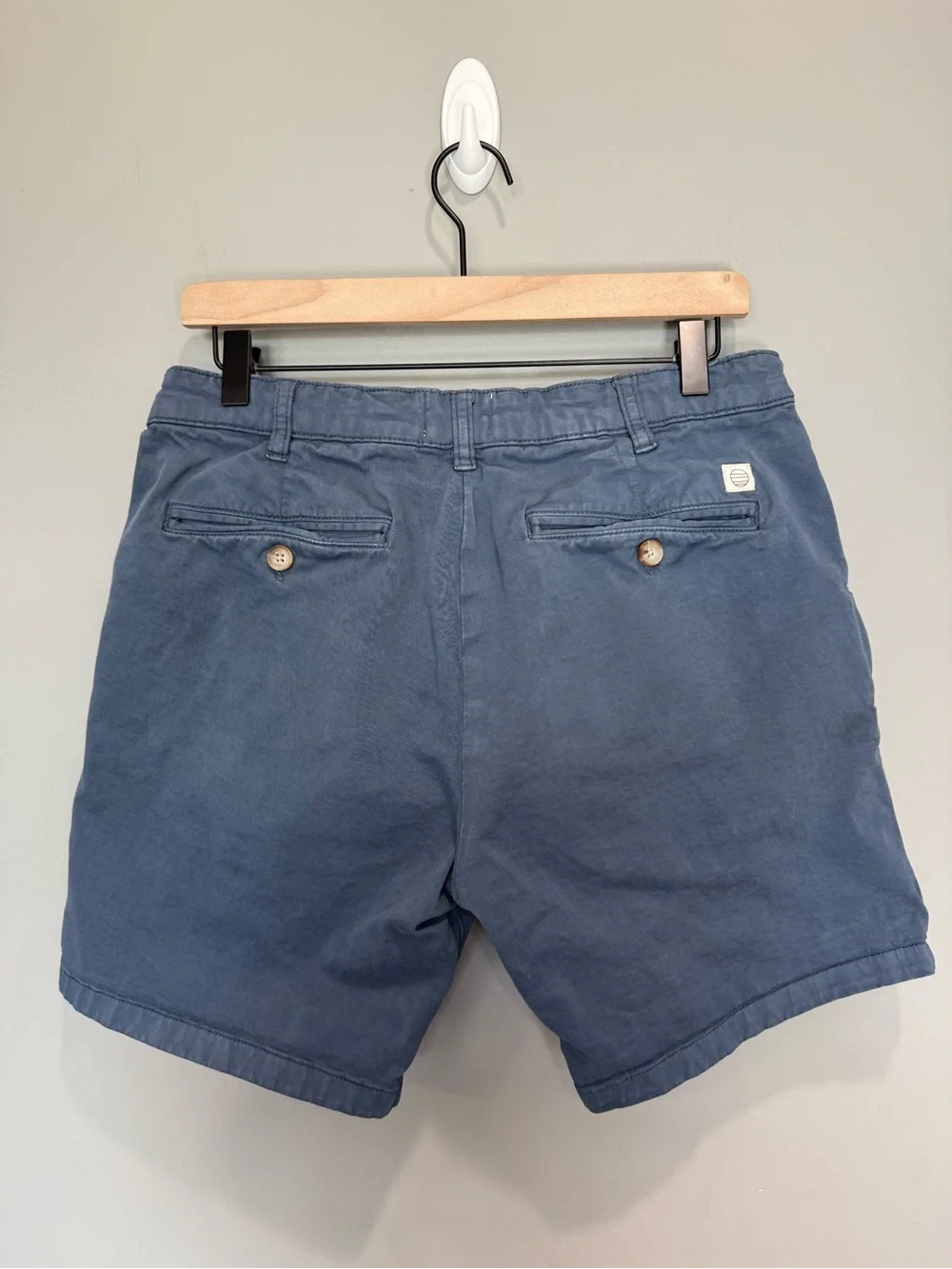 Marine Layer Organic Cotton Stretch Chino Shorts Blue Men’s 32 7” Inseam
